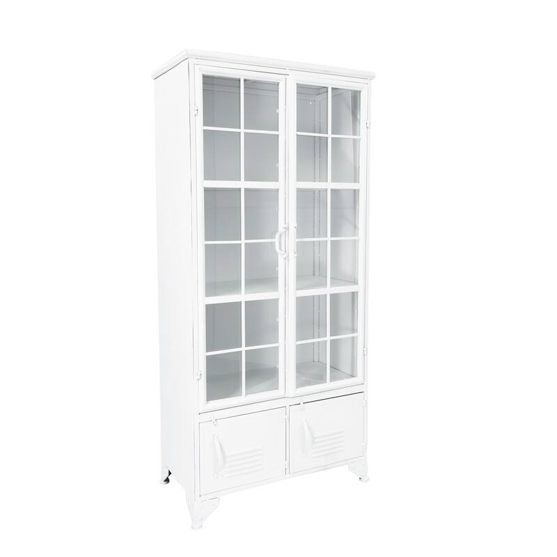 Metal Cabinet with 3 Shelves & 4 Doors