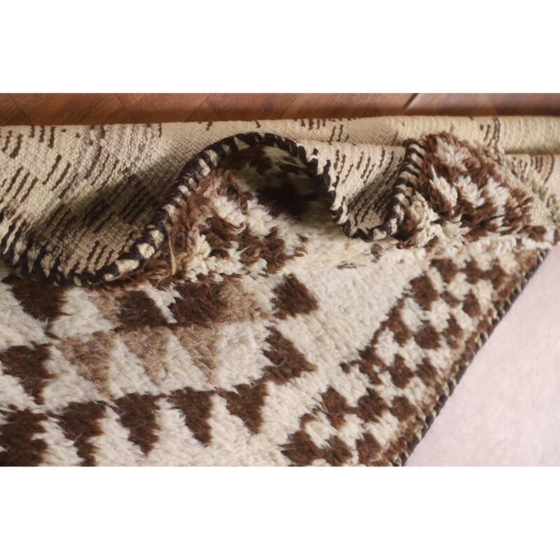 Anatolian Beige Turkish Runner Rug Handmade Oriental Wool Carpet - 2'8"x 10'8"