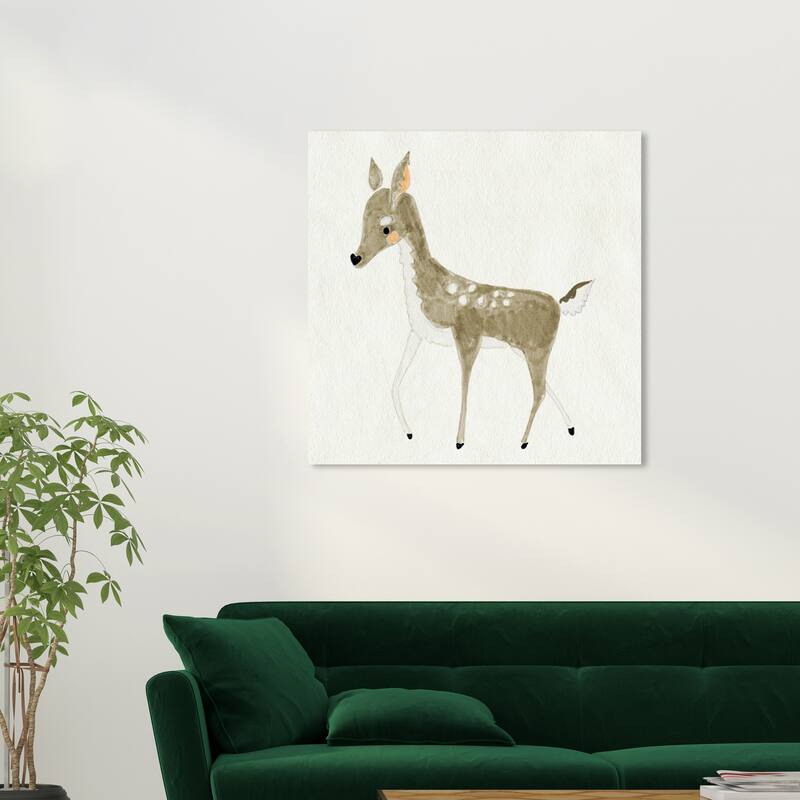 Wynwood Studio Canvas Animals Pet Deer Brown and Taupe Farmhouse Wall Art Canvas Print - 30 x 30