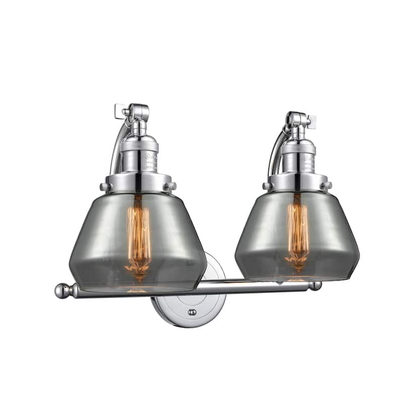 Innovations Lighting Fulton 2 Light 18" Wide Bathroom Vanity Light - Polished Chrome / Plated Smoked