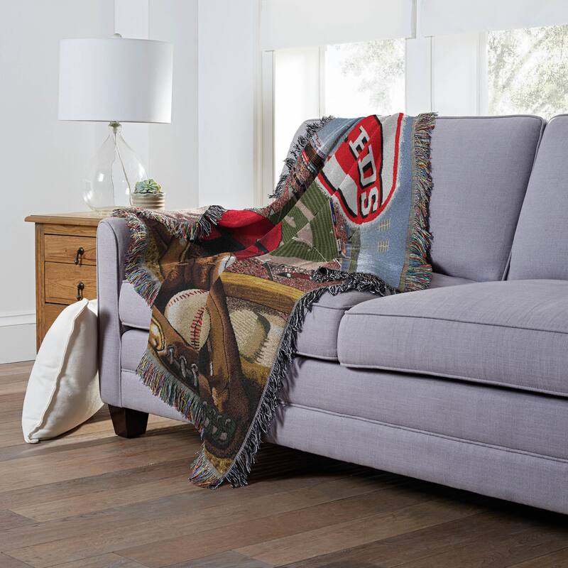 MLB Woven Tapestry Throw Blanket