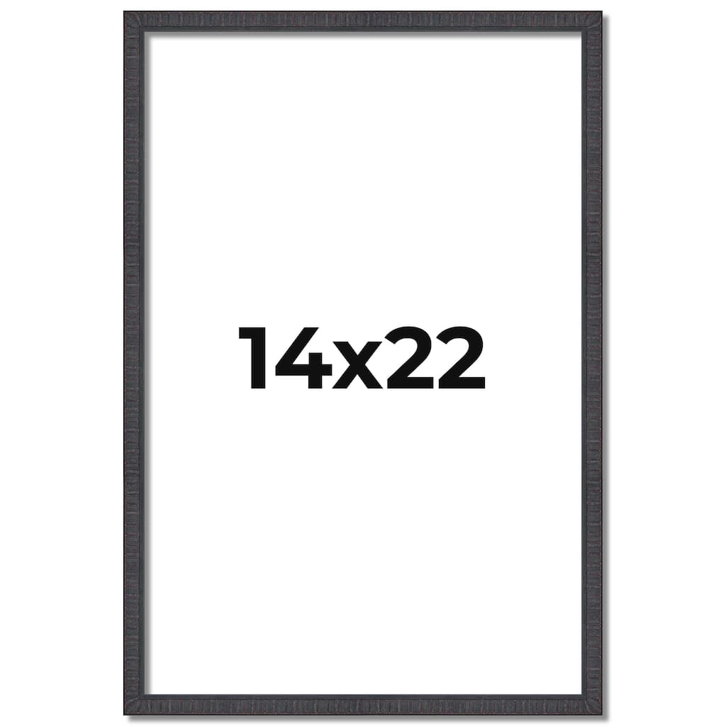 14x22 Frame Brown Solid Wood Picture Frame - Complete Modern Photo