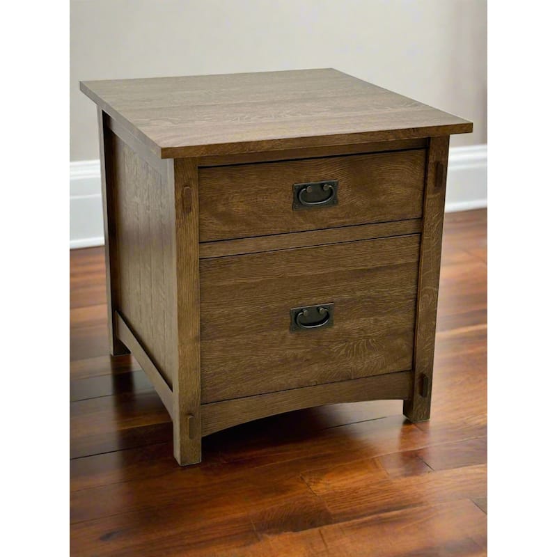 Mission Quarter Sawn Oak File Cabinet - Walnut