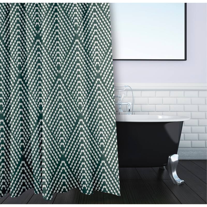 Lifeflor Geometric Print Shower Curtain