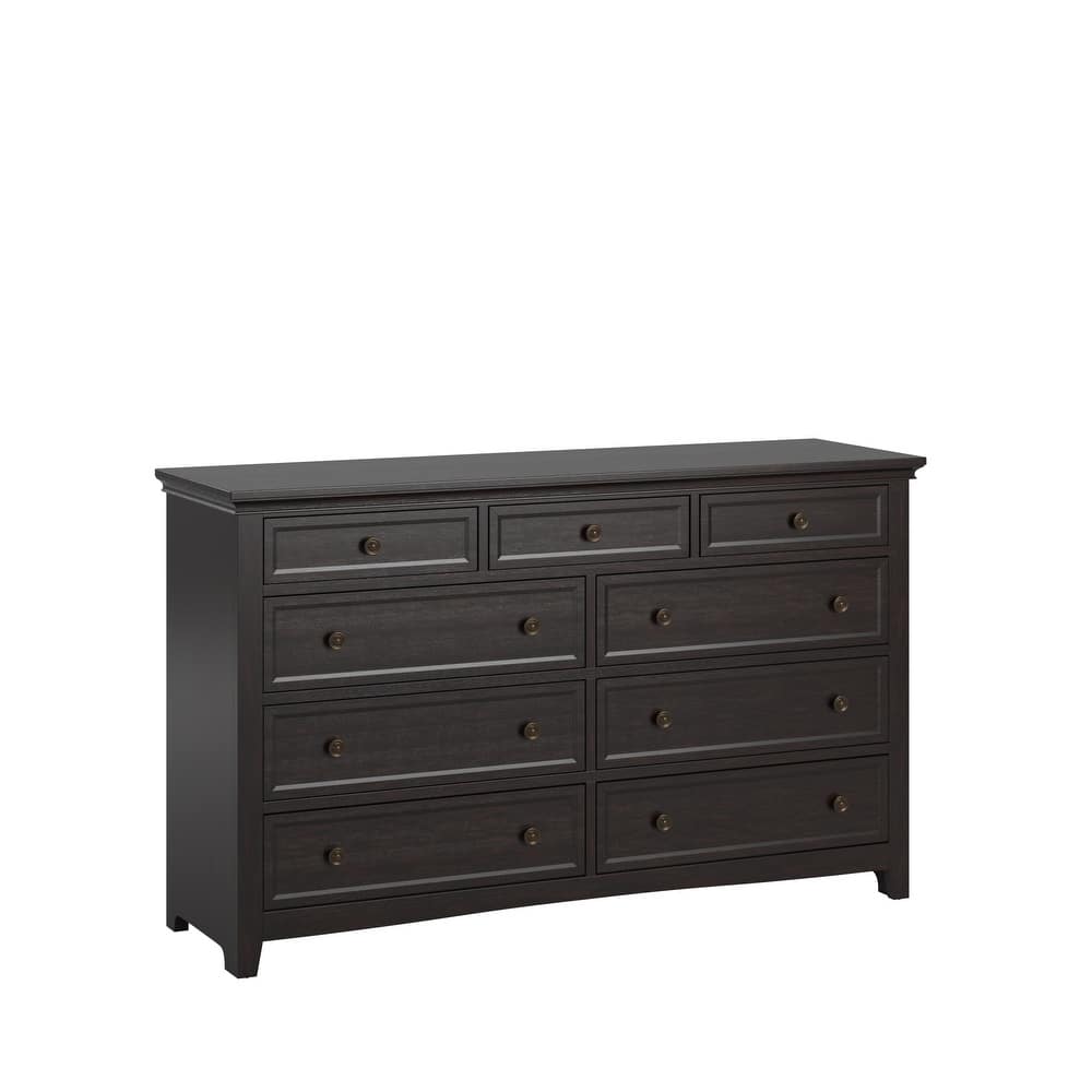 Ediline 9-Drawer Wood Modular Storage Dresser and Mirror by iNSPIRE Q Classic