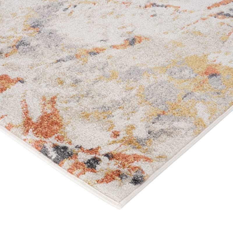 HomeRoots Abstract Modern Rectangle Area Rug