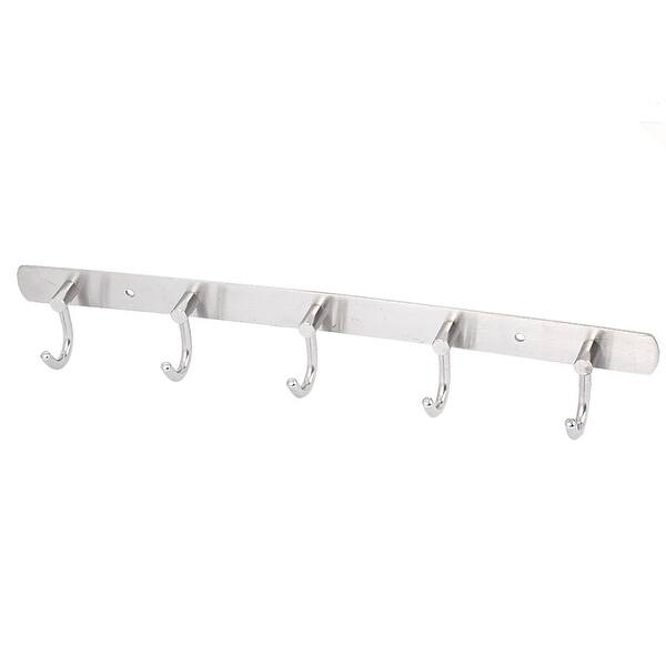 Shop 5 Hooks Stainless Steel Wall Mounted Towels Bag Coat Hook