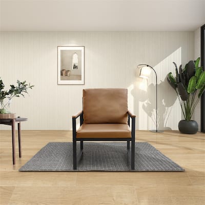 PVC Leather Accent Arm Chair