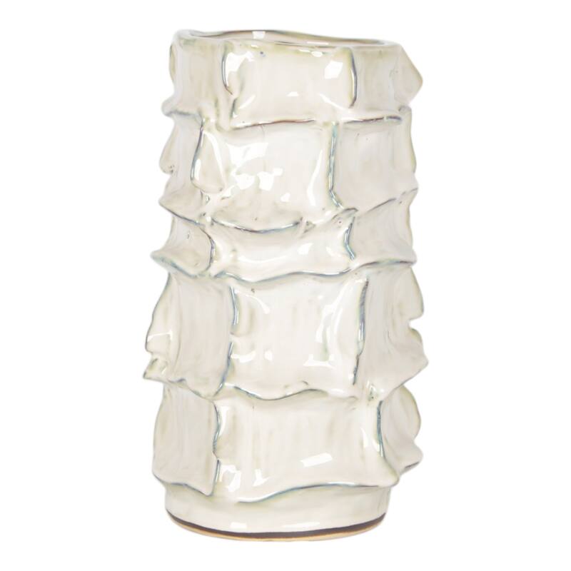 Ceramic Decorative Vase Accent Piece Glazed Finish Capri Style