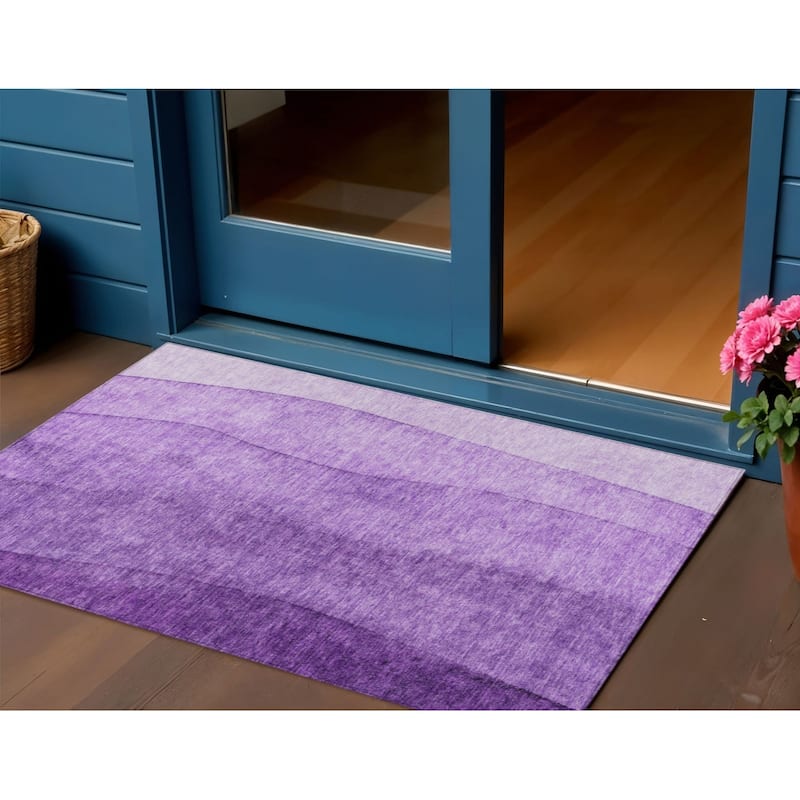 HomeRoots Ombre Transitional Rectangle Outdoor Rug - 3' x 5'