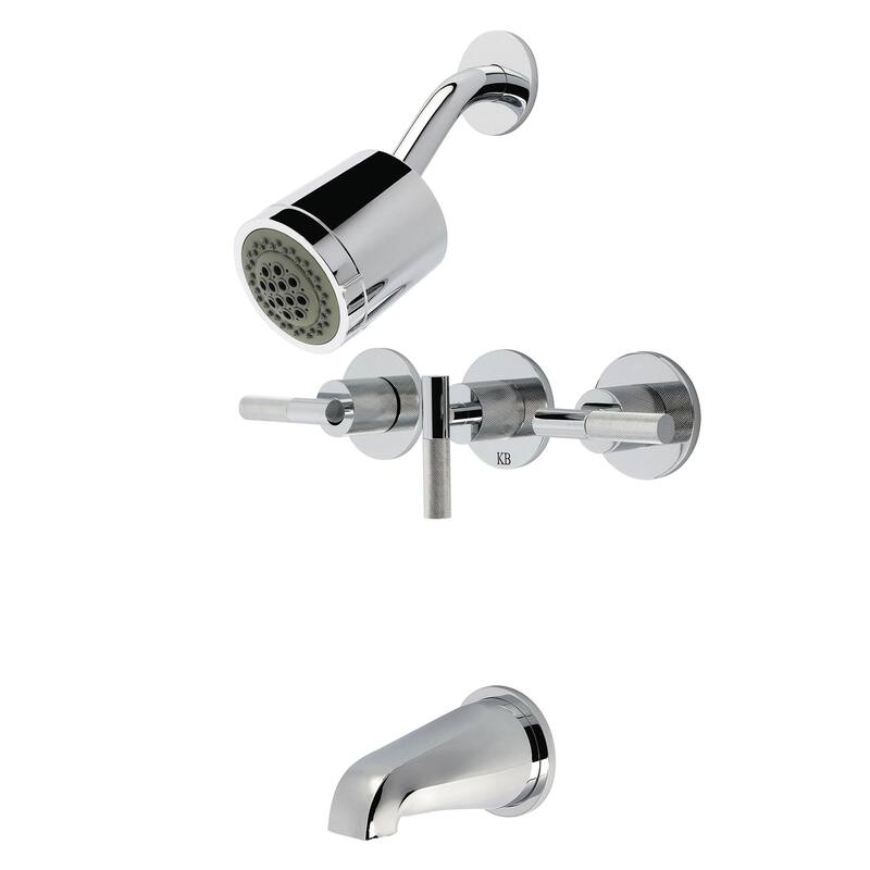 Kingston Brass KBX813.KNL Convergent Tub and Shower Trim Package with - Polished Chrome
