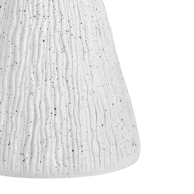 Christopher Knight Home - 15.50'' Retro Textured MGO Pedestal Side Table for Indoor and Outdoor Use - White Marble