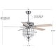 preview thumbnail 9 of 9, SAFAVIEH Lighting Fint 52-Inch LED Iron Home Accent, Chrome - 52" W x 52" L x 21.25"-26.25" H