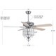 preview thumbnail 3 of 9, SAFAVIEH Lighting Fint 52-Inch LED Iron Home Accent, Chrome - 52" W x 52" L x 21.25"-26.25" H