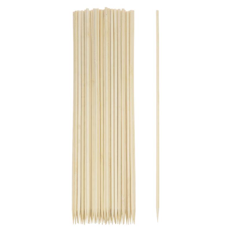 100pcs Bamboo Skewers Sticks 18 Inch 5mm Dia Natural Wooden Cocktail Picks - 18"