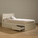preview thumbnail 1 of 13, South Shore August Mates Bed with 3 Drawers and Headboard Set Bleached Oak