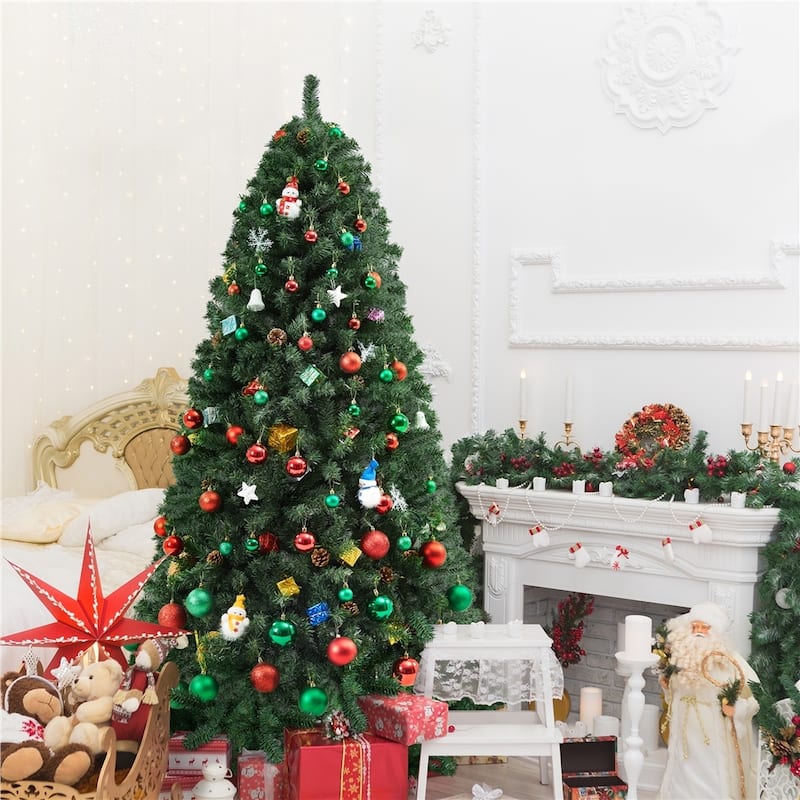 Yaheetech Premium Spruce Hinged Artificial Full Christmas Tree