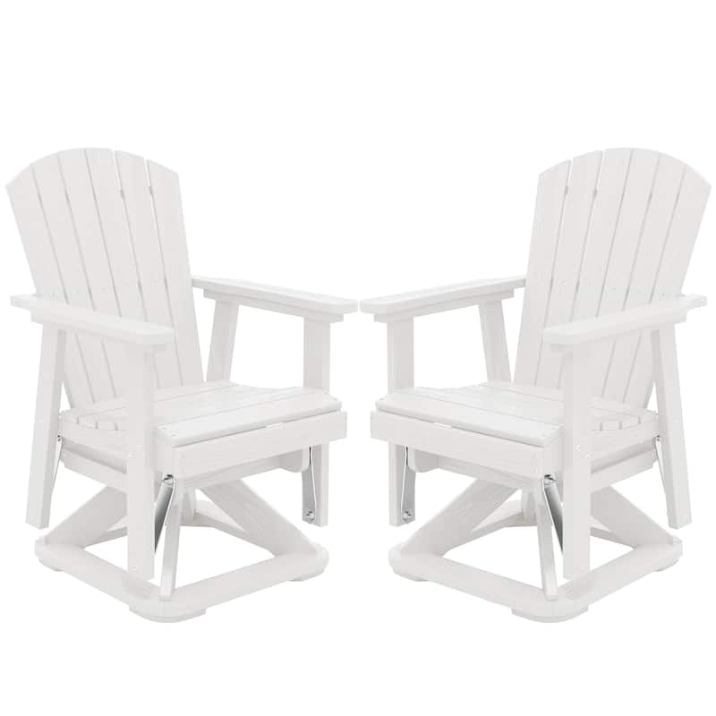 HDPE Adirondack Swivel Glider, Outdoor Patio Chair