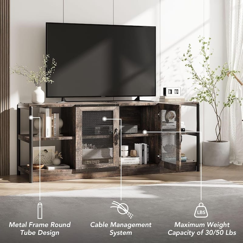 Industrial Entertainment Center TV Stand for for Living Room 65/75 inches TVs - N/A