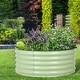 preview thumbnail 1 of 14, Aoodor 17'' Tall Aluzinc Metal Raised Garden Bed 42'' Round - Outdoor Open-Ended Base Garden Planter Box - N/A Green