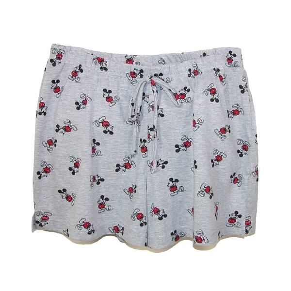 Shop Disney Mickey Mouse Pajama Shorts Grey Overstock 14281765