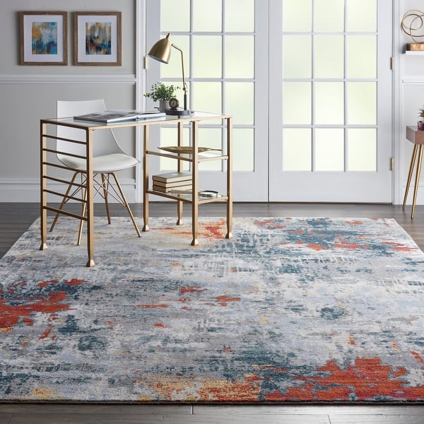 Shop Nourison Artworks Abstract Brushstroke Area Rug Overstock 27173458