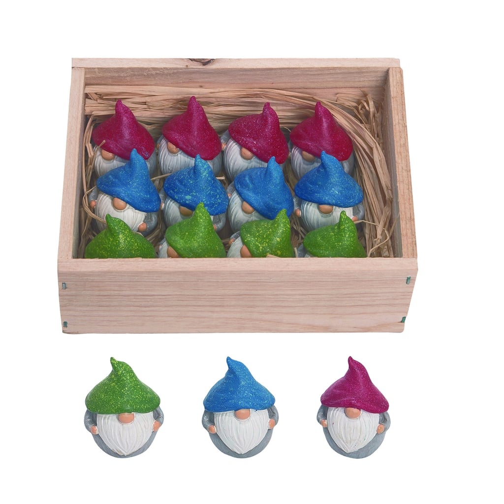 Transpac Resin 5 in. Multicolor Spring Gnomes In Box Set of 12