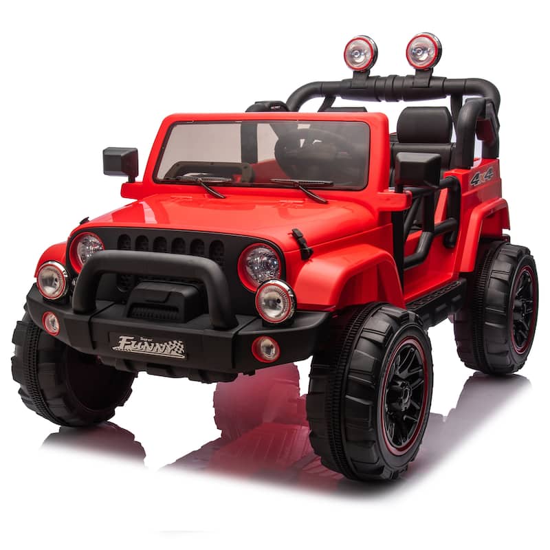 24V Kids Electric Ride-On Car for Ages 3-8, Remote Control, 2WD with Bluetooth & USB - Red