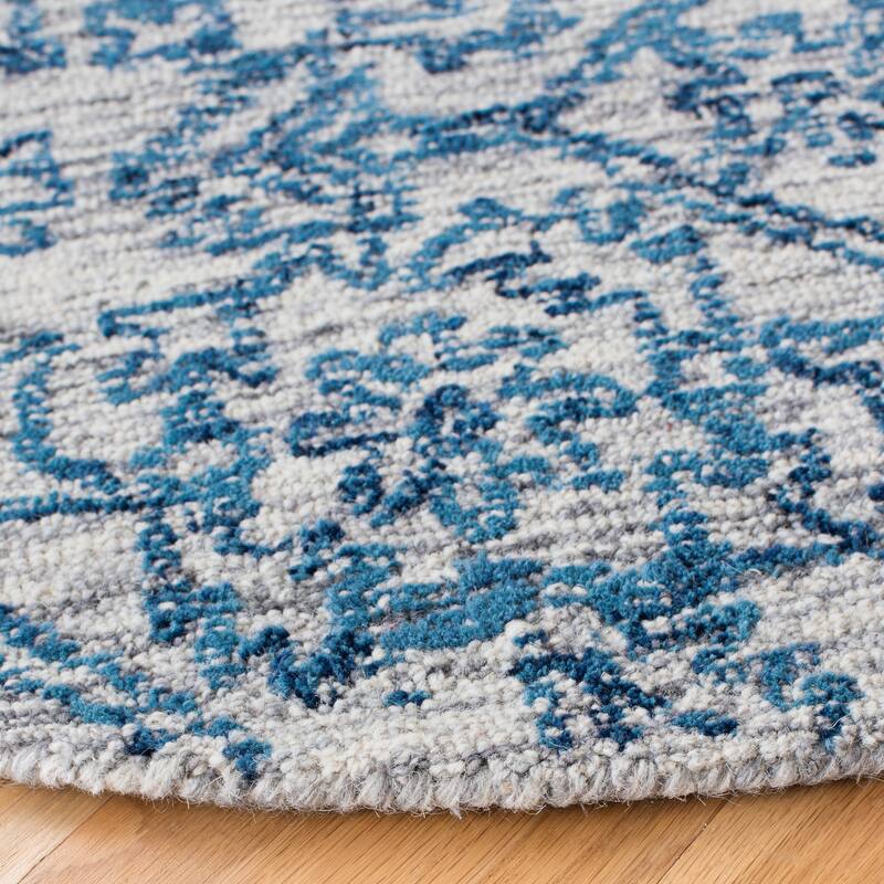 SAFAVIEH Handmade Micro-Loop Annechien Floral Wool Rug