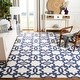 preview thumbnail 2 of 50, SAFAVIEH Handmade Flatweave Dhurries Nicolette Modern Moroccan Wool Rug 8' x 10' - Ivory/Purple - Rectangle