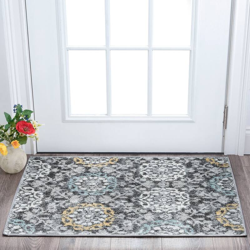 Jayde Farmhouse Floral Indoor Area Rug
