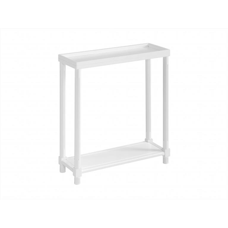 HomeRoots Set Of Two 24" White Wood Rectangular End Tables With Shelf - 22
