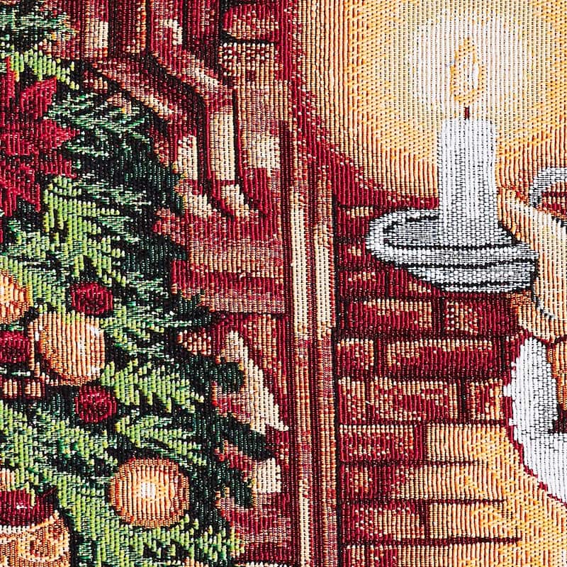 Violet Linen Decorative Christmas Tapestry Holiday Design- 19" X 27" Area Rug - 19" x 27"