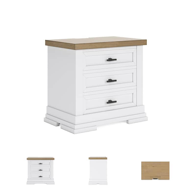 Signature Design by Ashley Ashbryn White/Natural Nightstand