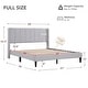 preview thumbnail 44 of 70, Spruce & Spring Eleanor Upholstered Platform Bed Frame with Vertical Stripe Headboard