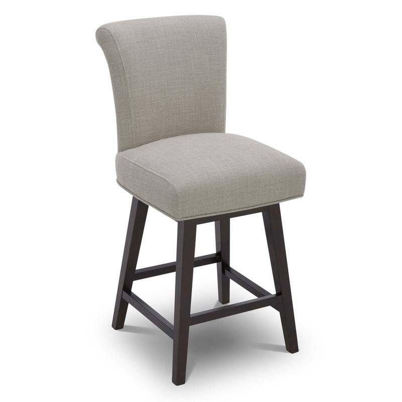 Spruce & Spring Noah Modern Upholstered Counter Height Swivel Barstool Single - Flax Beige