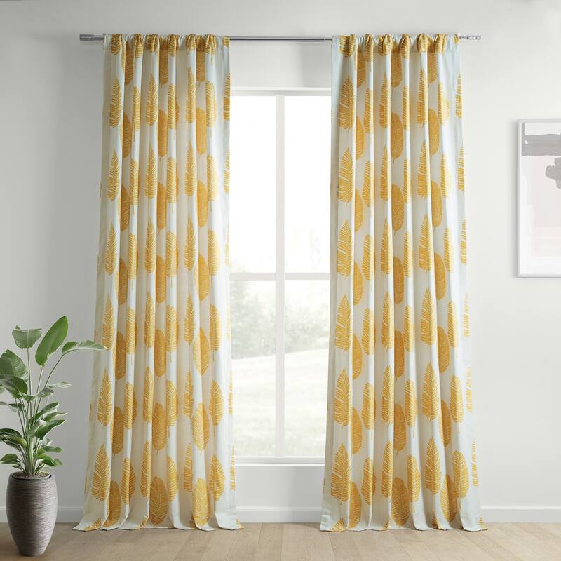 Exclusive Fabrics Textured Cotton Printed Curtains for Bedroom and Living room (1 Panel)