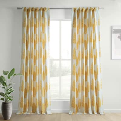 Exclusive Fabrics Textured Cotton Printed Curtains for Bedroom and Living room (1 Panel)