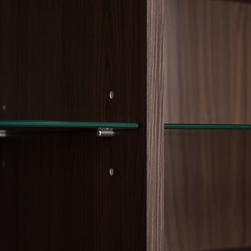 51.2'' Tall Lighted Display Cabinet with Tempered Glass Door
