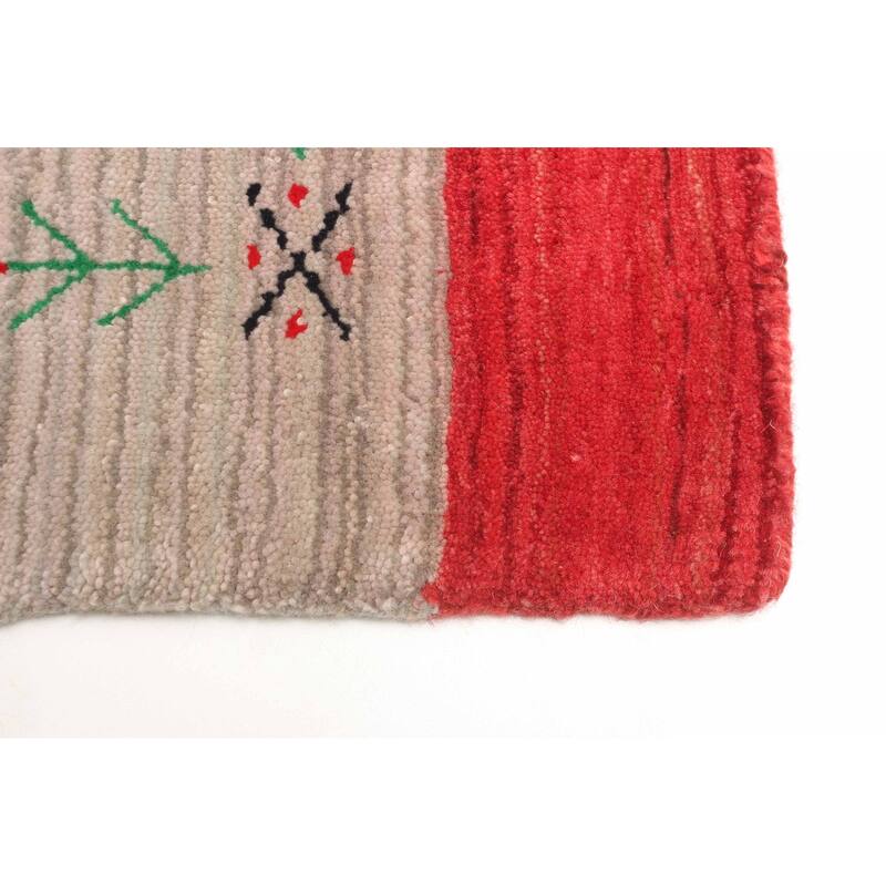 ECARPETGALLERY Hand Loomed Kashkuli Gabbeh Tan Wool Rug - 3'0 x 4'8