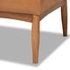 preview thumbnail 6 of 7, Arvid Tan Faux Leather and Walnut Wood 2-PC Dining Nook Banquette Set