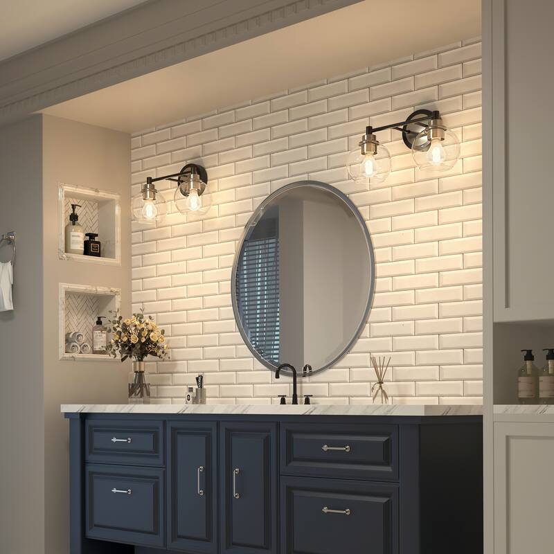 Dimmable Bathroom Vanity Light Globe Glass Shades