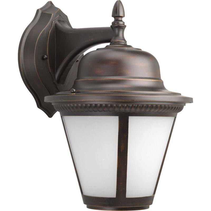 Progress Lighting Westport LED Outdoor Wall Sconce with White Seeded - Antique Bronze