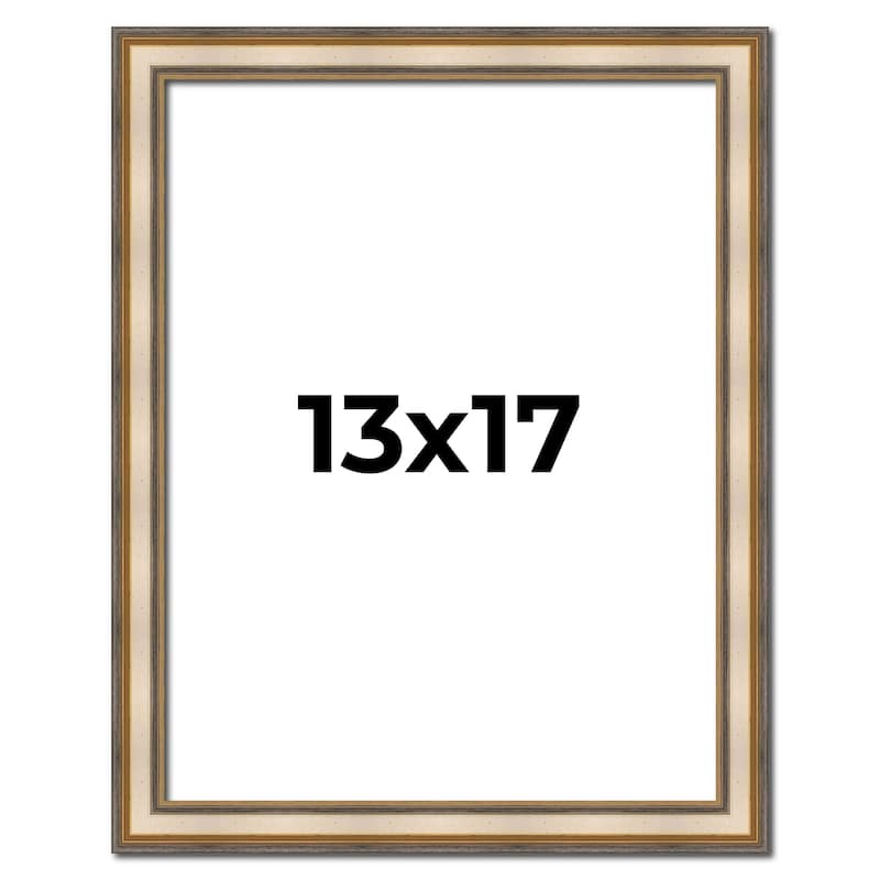 13x17 Frame Gold Solid Wood Shadow Box Width 1.5 Inches | Interior Frame Depth 2 3/8 Inches