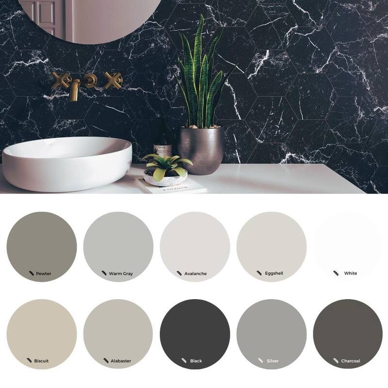 The Tile Life Cadiz 8x9 Black Porcelain Floor & Wall Tile