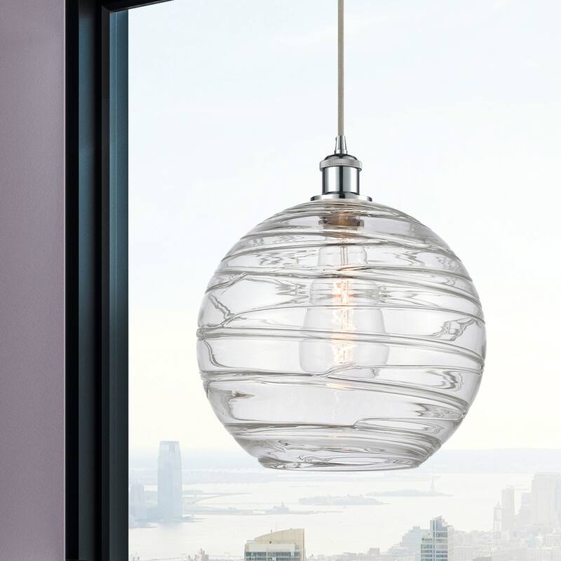 Innovations Lighting Ballston Athens Deco Swirl - 1 Light 12" Cord Hung Mini Pendant