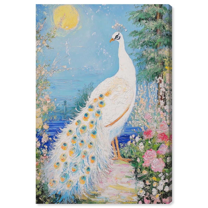 Peacock in Paradise Canvas by Art Remedy, Gallery Wrapped - 24" x 36"