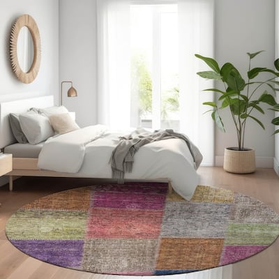 Machine Washable Indoor/ Outdoor Chantille Vintage Oriental Rug
