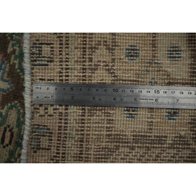 Hand Knotted Oriental 100% Wool Carpet Traditional Medallion Pink Tabriz Area Rug - 9' 8'' X 6' 6''