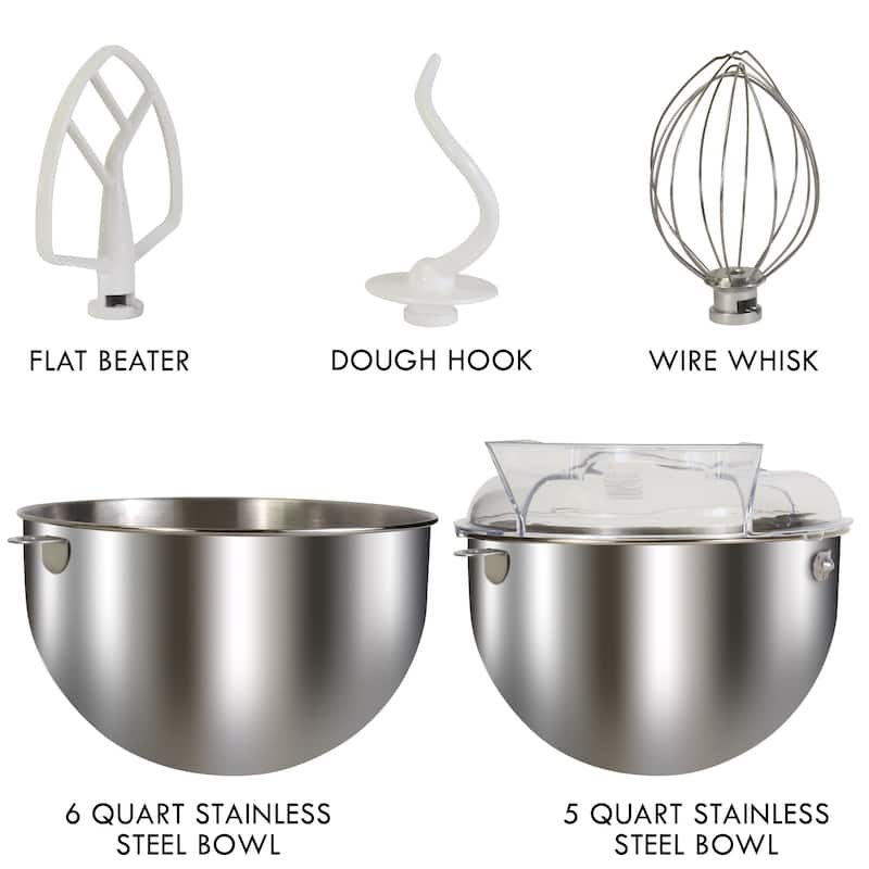 Kenmore Elite 6 qt Bowl-Lift Stand Mixer with Countdown Timer, 600W